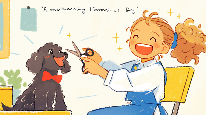 JPG 여자 반려견 일러스트 가위 한명 들기 앉기 성인 귀여움 앞치마 강아지 애견용품 개목걸이 애견미용사 성인여자한명만 국내일러스트 AI일러스트 AI콘텐츠 1 컨셉 모션 문구용품 사람 반려동물 개 미용사 여자한명만 성인여자만 파일형식 반려용품