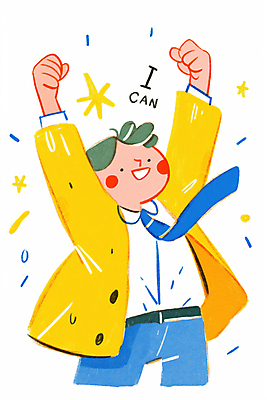 JPG 남자 일러스트 한명 미소 성인 파이팅 희망 만세 자신감 긍정적 성인남자한명만 국내일러스트 AI일러스트 AI콘텐츠 1 감정 모션 표정 사람 남자한명만 성인남자만 파일형식