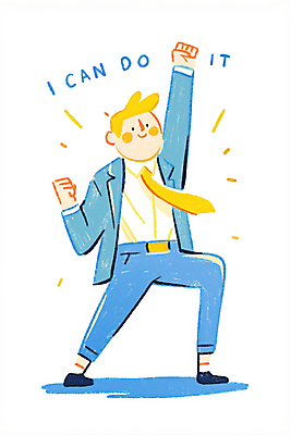 JPG 전신 남자 일러스트 한명 미소 성인 파이팅 희망 만세 자신감 긍정적 성인남자한명만 국내일러스트 AI일러스트 AI콘텐츠 1 감정 모션 표정 사람 남자한명만 성인남자만 파일형식