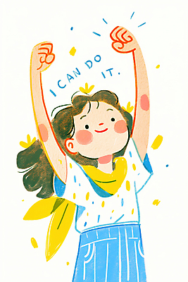 JPG 여자 일러스트 한명 미소 성인 파이팅 목도리 희망 만세 자신감 긍정적 성인여자한명만 국내일러스트 AI일러스트 AI콘텐츠 1 잡화 감정 모션 표정 사람 여자한명만 성인여자만 파일형식