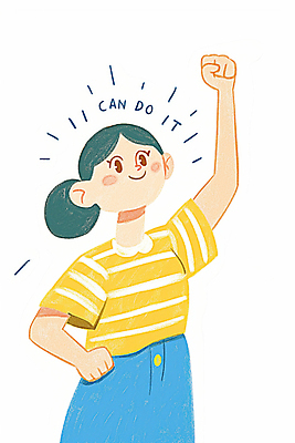 JPG 여자 허리손 일러스트 한명 미소 성인 파이팅 희망 만세 자신감 긍정적 성인여자한명만 국내일러스트 AI일러스트 AI콘텐츠 1 감정 포즈 모션 표정 사람 여자한명만 성인여자만 파일형식