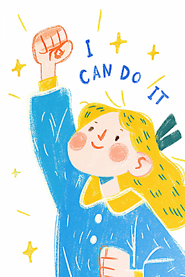 JPG 여자 리본 일러스트 한명 미소 상반신 성인 파이팅 희망 만세 자신감 긍정적 성인여자한명만 국내일러스트 AI일러스트 AI콘텐츠 1 감정 모션 표정 사람 여자한명만 성인여자만 파일형식