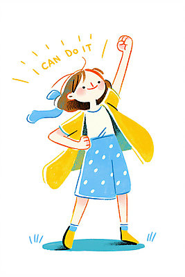 JPG 전신 여자 허리손 일러스트 한명 미소 성인 파이팅 희망 만세 자신감 긍정적 성인여자한명만 국내일러스트 AI일러스트 AI콘텐츠 1 감정 포즈 모션 표정 사람 여자한명만 성인여자만 파일형식