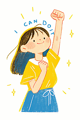 JPG 여자 일러스트 한명 미소 성인 파이팅 희망 만세 자신감 긍정적 성인여자한명만 국내일러스트 AI일러스트 AI콘텐츠 1 감정 모션 표정 사람 여자한명만 성인여자만 파일형식