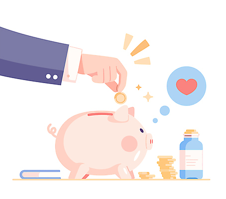 라이프스타일 손 말풍선 일러스트 새해 신체부위 책 반짝임 동전 저축 돼지저금통 하트 잡기 목표 계획 재테크 공병 적금 국내일러스트 AI파일 모양 컨셉 돈 모션 사람 생활 금융 저금통 병_담는 파일형식 벡터