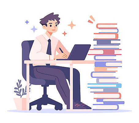 전신 라이프스타일 남자 화분 의자 일러스트 새해 한명 성인 노트북 반짝임 펜 업무 직장인 목표 계획 책상 자기계발 책더미 성인남자한명만 국내일러스트 AI파일 직업 1 가구 컨셉 모션 사람 생활 책 전자제품 필기구 작업 무더기 남자한명만 성인남자만 파일형식 벡터