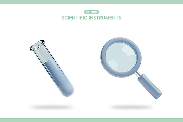 PSD 아이콘 과학 돋보기 실험기구 실험 사람없음 3D아이콘 3D 오브젝트 용액 광택 유리관 민트색 엘리먼트 편집3D 컬러 디지털합성 파일형식