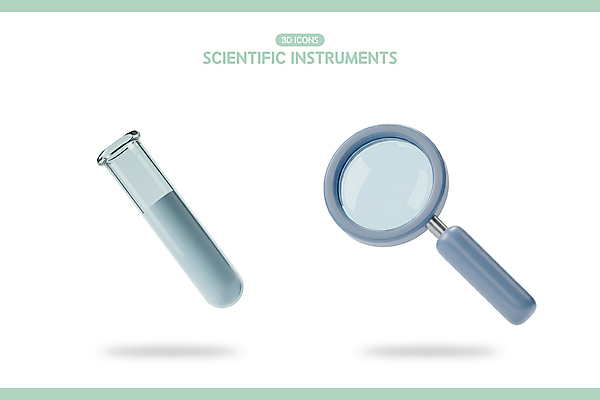 PSD 아이콘 과학 돋보기 실험기구 실험 사람없음 3D아이콘 3D 오브젝트 용액 광택 유리관 민트색 엘리먼트 편집3D 컬러 디지털합성 파일형식