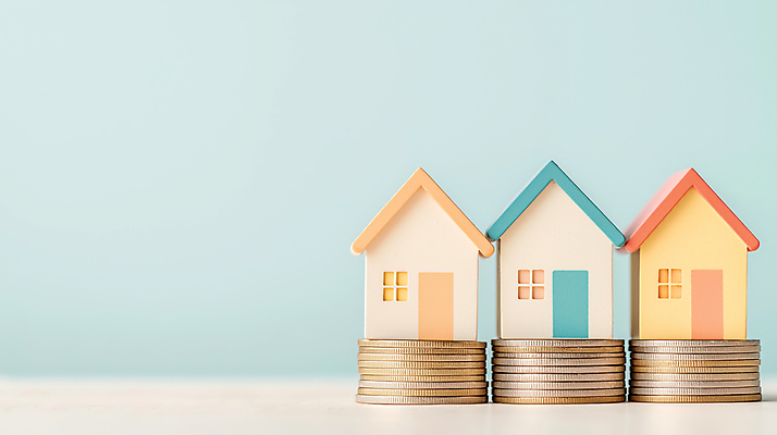 JPG 편집이미지 비즈니스 부동산 주택 사람없음 금융 미니어처 동전탑 편집실사 AI포토 AI콘텐츠 건물 경제 쌓기 모형 동전 재산 CG 파일형식