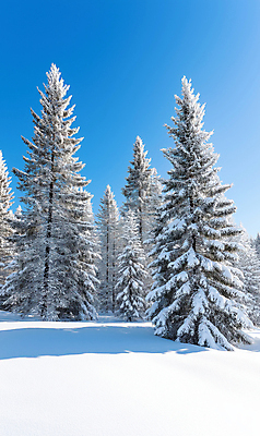 JPG 나무 편집이미지 하늘색 설경 겨울 자연 그림자 사람없음 설원 만년설 눈덮임 편집실사 AI포토 AI콘텐츠 식물 계절 컨셉 눈_날씨 풍경 파란색 CG 생태계 파일형식