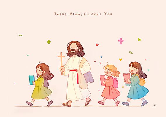 전신 PSD 여자 남자 행복 기독교 어린이 십자가 가방 일러스트 소녀 여러명 성인 걷기 성경 예수 국내일러스트 잡화 감정 종교 다수 종교용품 모션 사람 신_종교 파일형식