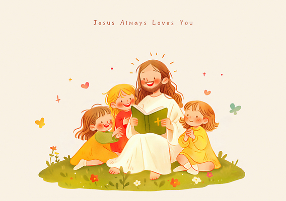 전신 PSD 여자 남자 행복 기독교 어린이 나비 십자가 꽃밭 일러스트 포옹 앉기 소녀 초원 여러명 성인 성경 하트 예수 읽기 국내일러스트 모양 꽃 감정 종교 다수 곤충 종교용품 안기 모션 사람 신_종교 파일형식