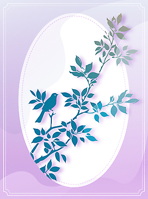 일러스트 조류 나뭇잎 그림자 사람없음 보라색 흐름 나뭇가지 자주색 감성 그라데이션 국내일러스트 AI파일 나무 동물 컬러 컨셉 잎 파일형식 벡터