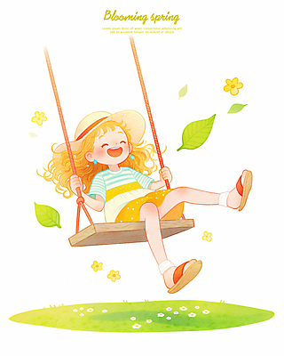 전신 PSD 모자 여자 꽃 어린이 일러스트 나뭇잎 슬리퍼 한명 웃음 앉기 소녀 귀걸이 봄 잡기 즐거움 밀짚모자 그네타기 소녀한명만 국내일러스트 식물 모자_잡화 1 잡화 계절 감정 신발 잎 장신구 모션 놀이 표정 사람 그네 여자한명만 소녀만 파일형식