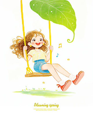 전신 PSD 여자 어린이 음표 일러스트 나뭇잎 한명 웃음 앉기 소녀 귀걸이 봄 잡기 즐거움 그네타기 소녀한명만 국내일러스트 1 기호 계절 감정 음악 잎 장신구 모션 놀이 표정 사람 그네 여자한명만 소녀만 파일형식