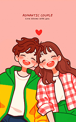 PSD 커플 여자 남자 꽃 행복 일러스트 사랑 미소 들기 상반신 성인 두명 로맨틱 하트 연애 맞대기 성인만 국내일러스트 모양 식물 감정 컨셉 관계 모션 표정 사람 파일형식