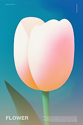 PSD 꽃 포스터 분홍색 곡선 일러스트 사람없음 심플 감성 국내일러스트 식물 선 컬러 컨셉 파일형식