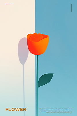 PSD 꽃 포스터 곡선 일러스트 그림자 사람없음 심플 감성 국내일러스트 식물 선 컨셉 파일형식