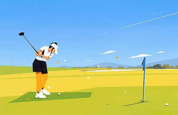 JPG 전신 여자 스포츠 일러스트 골프공 한명 들기 풍경 잔디 성인 골프채 연습 골프깃발 캡모자 성인여자한명만 파크골프 국내일러스트 AI일러스트 AI콘텐츠 식물 모자_잡화 1 골프 공 모션 골프용품 사람 깃발 여자한명만 성인여자만 파일형식