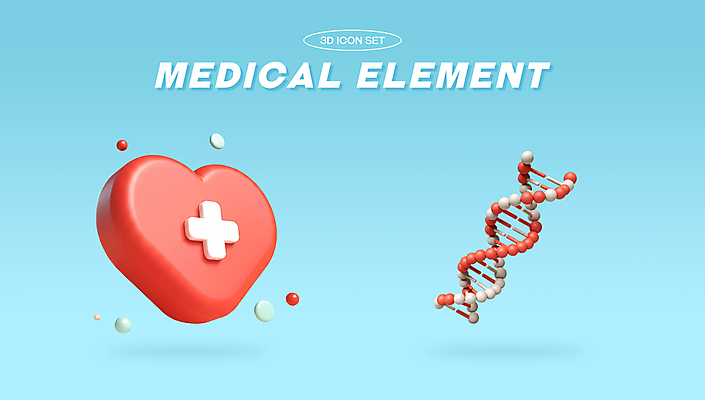 PSD 아이콘 하늘색 건강 사람없음 치료 3D아이콘 하트 DNA 광택 십자마크 편집3D 모양 의학 파란색 3D 생명공학 파일형식