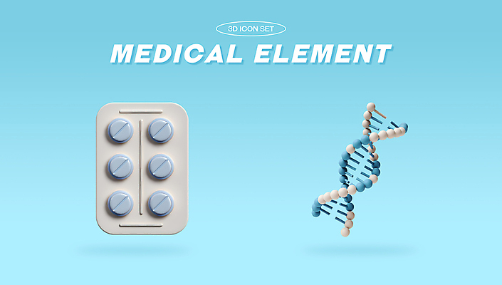 PSD 아이콘 하늘색 건강 사람없음 치료 3D아이콘 알약 DNA 편집3D 의학 파란색 약 3D 생명공학 파일형식