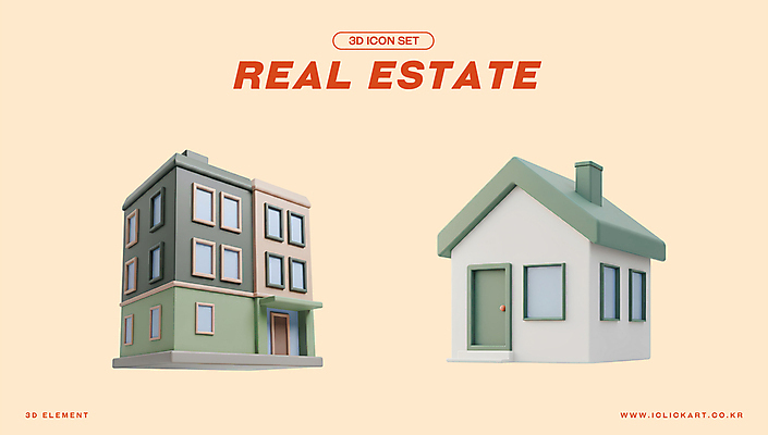 PSD 아이콘 건축 부동산 아파트 사람없음 건물 3D아이콘 살구색 엘리먼트 편집3D 건축물 컬러 주택 3D 재산 파일형식