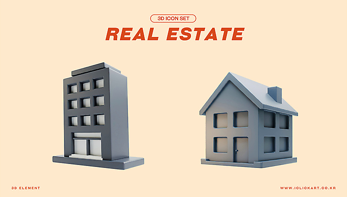 PSD 아이콘 건축 부동산 아파트 사람없음 건물 3D아이콘 살구색 엘리먼트 편집3D 건축물 컬러 주택 3D 재산 파일형식