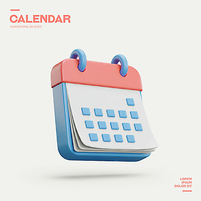 PSD 아이콘 사람없음 3D아이콘 달력 날짜 오브젝트 심플 엘리먼트 3D펜 편집3D 펜 3D 파일형식