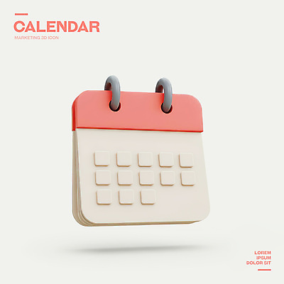 PSD 아이콘 사람없음 3D아이콘 달력 날짜 오브젝트 심플 엘리먼트 3D펜 편집3D 펜 3D 파일형식