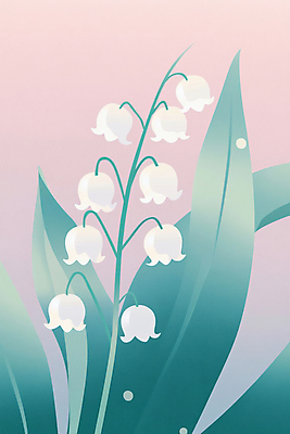 JPG 잎 일러스트 자연 사람없음 초록색 봄 향기 은방울꽃 색감 국내일러스트 AI일러스트 AI콘텐츠 식물 계절 꽃 컬러 생태계 냄새 파일형식