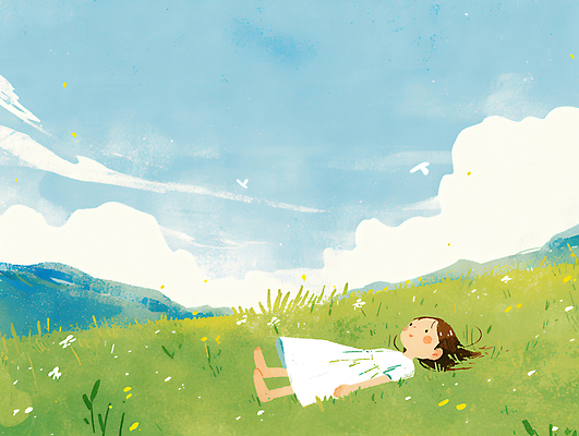 JPG 전신 구름 응시 여자 꽃 어린이 일러스트 자연 조류 하늘 산 한명 풍경 소녀 초원 눕기 봄 상쾌 소녀한명만 국내일러스트 AI일러스트 AI콘텐츠 자연요소 식물 동물 1 시선 계절 감정 모션 사람 생태계 여자한명만 소녀만 파일형식