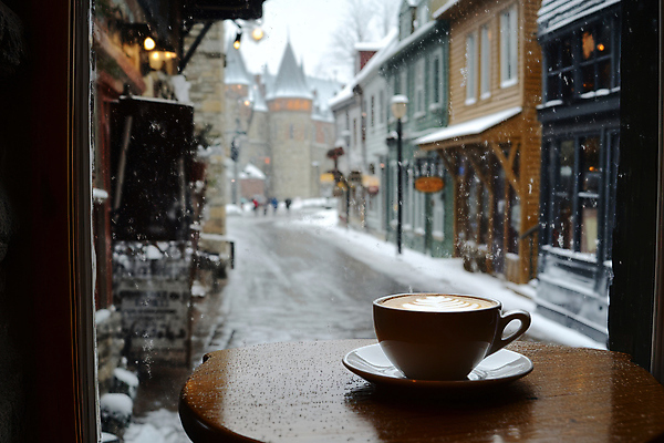 JPG 편집이미지 여유 커피 겨울 유럽풍경 식탁 거리 사람없음 건물 도시 커피잔 창가 감성 라떼아트 눈내림 편집실사 AI포토 AI콘텐츠 건축물 계절 감정 유럽 음료 컨셉 창문 탁자 잔 눈_날씨 풍경 CG 그림 라떼 파일형식