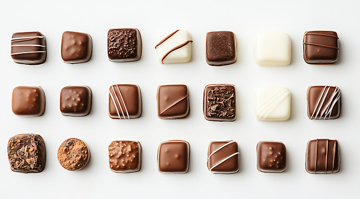 JPG 편집이미지 발렌타인데이 사람없음 초콜릿 여러개 달콤 편집실사 AI포토 AI콘텐츠 다수 데이이벤트 디저트 맛 CG 파일형식