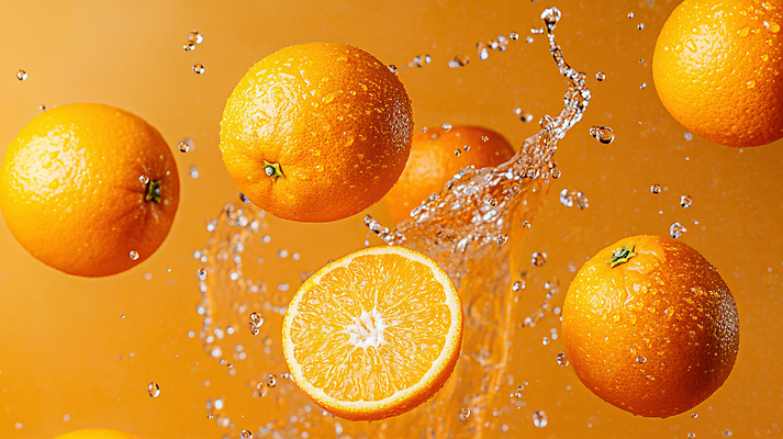 JPG 편집이미지 오렌지 단면 사람없음 물 주황색 신선 슬라이스 스플래쉬 편집실사 AI컴퓨터그래픽 AI콘텐츠 자연요소 컬러 과일 CG 파일형식