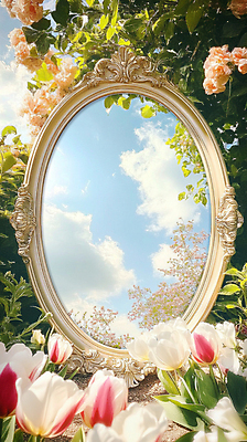 JPG 구름 편집이미지 자연 하늘 밝음 사람없음 햇빛 장미 반사 정원 봄 거울 튤립 풀 화려 숲 신비 싱그러움 편집실사 AI포토 AI콘텐츠 자연요소 식물 계절 꽃 컨셉 태양 CG 생태계 파일형식