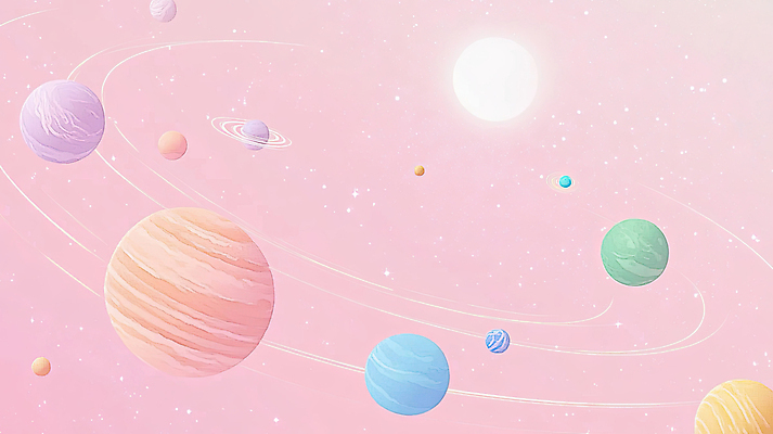 JPG 분홍색 과학 백그라운드 일러스트 상상 사람없음 우주 행성 국내일러스트 AI일러스트 AI콘텐츠 컬러 파일형식