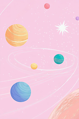 JPG 분홍색 과학 백그라운드 일러스트 상상 사람없음 우주 행성 국내일러스트 AI일러스트 AI콘텐츠 컬러 파일형식