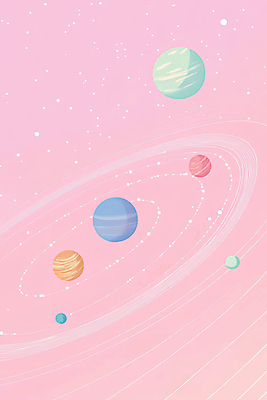 JPG 분홍색 과학 백그라운드 일러스트 상상 사람없음 우주 행성 국내일러스트 AI일러스트 AI콘텐츠 컬러 파일형식