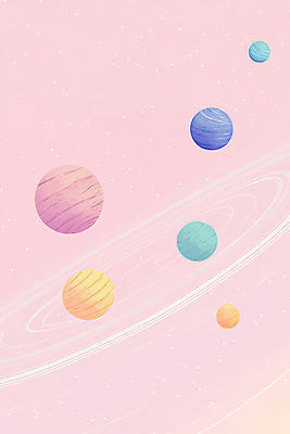 JPG 분홍색 과학 백그라운드 일러스트 상상 사람없음 우주 행성 국내일러스트 AI일러스트 AI콘텐츠 컬러 파일형식