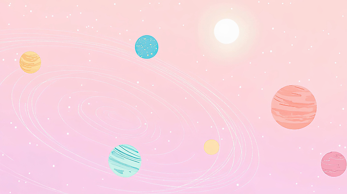 JPG 분홍색 과학 백그라운드 일러스트 상상 사람없음 우주 행성 국내일러스트 AI일러스트 AI콘텐츠 컬러 파일형식