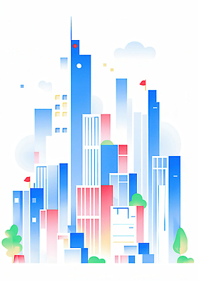 JPG 나무 구름 일러스트 사람없음 건물 파란색 도시 모던 심플 빌딩숲 국내일러스트 AI일러스트 AI콘텐츠 자연요소 식물 건축물 컬러 빌딩 파일형식