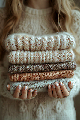 JPG 편집이미지 여자 재질 따뜻함 한명 들기 성인 니트 질감 성인여자한명만 편집실사 AI인물포토 AI콘텐츠 1 상의 모션 사람 CG 여자한명만 성인여자만 파일형식 AI포토