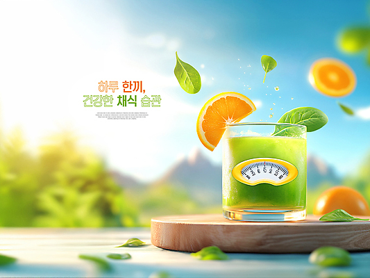 PSD 편집이미지 하늘색 잎 채소 오렌지 식탁 단면 산 건강 사람없음 야채주스 몸무게 채식 체중계 노력 습관 이미지편집 식물 과일 탁자 파란색 주스 파일형식