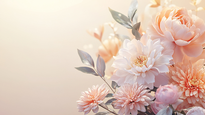 JPG 편집이미지 디자인 꽃 잎 사람없음 부드러움 살구색 편집실사 AI컴퓨터그래픽 AI콘텐츠 식물 컬러 감각 CG 파일형식