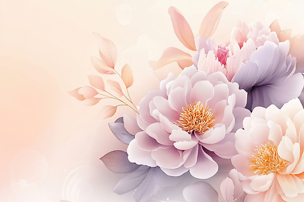 JPG 편집이미지 디자인 꽃 잎 사람없음 부드러움 살구색 편집실사 AI컴퓨터그래픽 AI콘텐츠 식물 컬러 감각 CG 파일형식