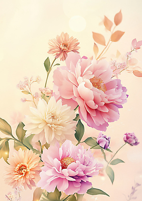 JPG 편집이미지 디자인 꽃 잎 사람없음 부드러움 살구색 편집실사 AI컴퓨터그래픽 AI콘텐츠 식물 컬러 감각 CG 파일형식