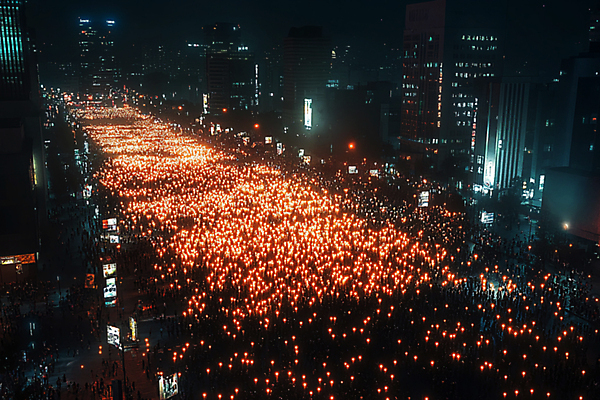 JPG 편집이미지 나라 촛불 들기 사람없음 빛 평화 야간 사회이슈 디지털합성 국민 시위 집회 촛불시위 편집실사 AI포토 AI콘텐츠 자연요소 컨셉 초 모션 CG 파일형식