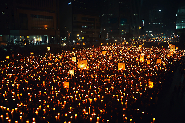 JPG 편집이미지 여자 남자 나라 촛불 들기 여러명 성인 빛 평화 팻말 야간 사회이슈 디지털합성 국민 시위 집회 촛불시위 성인만 편집실사 AI인물포토 AI콘텐츠 자연요소 다수 컨셉 초 모션 프레임 사람 CG 파일형식 AI포토