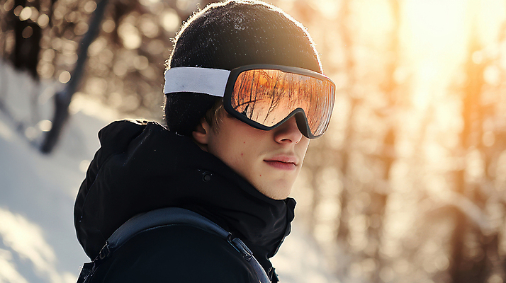 JPG 편집이미지 남자 설경 스키 스키장 고글 털모자 한명 상반신 성인 햇빛 반사 숲 스키고글 성인남자한명만 편집실사 AI인물포토 AI콘텐츠 모자_잡화 1 겨울 겨울스포츠 사람 풍경 태양 CG 남자한명만 성인남자만 파일형식 AI포토