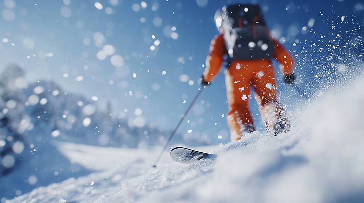 JPG 편집이미지 설경 가방 스키 스키장 한명 사람 성인 설원 스키복 폴 성인한명만 편집실사 AI포토 AI콘텐츠 1 잡화 옷 겨울 겨울스포츠 눈_날씨 풍경 CG 스키용품 성인만 파일형식